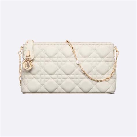 Miss Dior Midi Mini Bag Latte Cannage Lambskin 